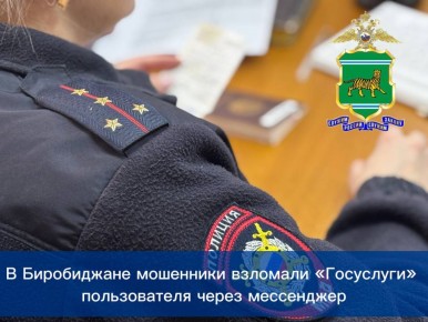 В Биробиджане мошенники взломали «Госуслуги» пользователя через мессенджер