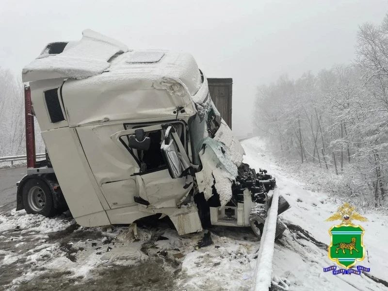 Гололед в Облученском районе привел к ДТП с автовозом, пострадали два пассажира Гололед в Облученском районе привел к ДТП с автовозом, пострадали два пассажира