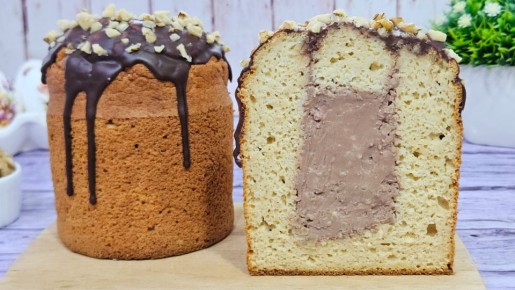 ПП кулич с оригинальной начинкой на кефире