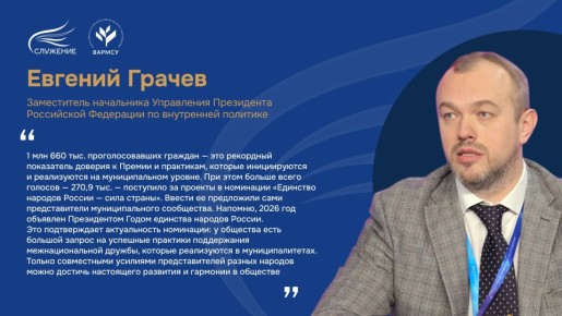 Россияне определили лучшие муниципальные практики премии «Служение»