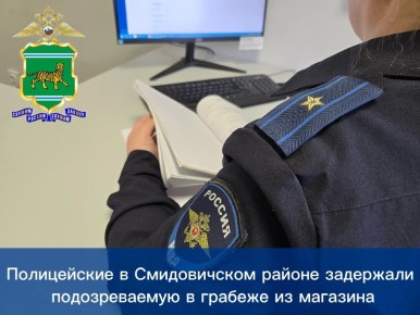 Полицейские в Смидовичском районе задержали подозреваемую в грабеже из магазина