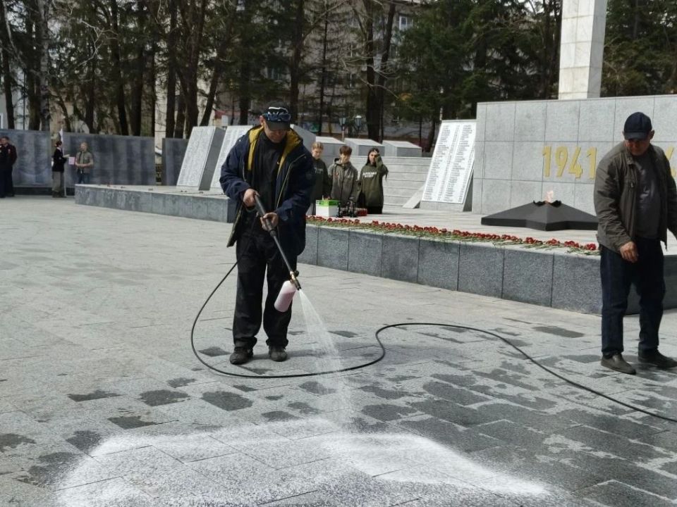 Подготовительные мероприятия ко Дню Победы в Биробиджане продолжаются Подготовительные мероприятия ко Дню Победы в Биробиджане продолжаются