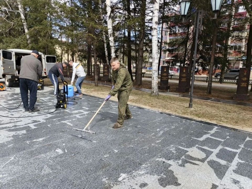 Подготовительные мероприятия ко Дню Победы в Биробиджане продолжаются Подготовительные мероприятия ко Дню Победы в Биробиджане продолжаются