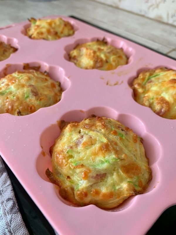 Непревзойдённый вкус: кабачковые кексы с ветчиной и сыром