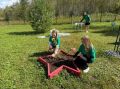 Память живёт в делах!. Ребята из школьного лесничества «Зелёный патруль» вместе со своим руководителем Мариной Алексеевной Пономаренко провели облагораживающие мероприятия в «Саду Памяти»