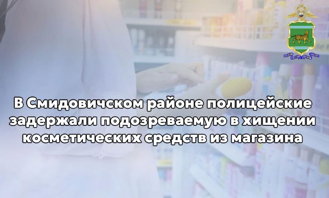 В Смидовичском районе полицейские задержали подозреваемую в хищении косметических средств из магазина
