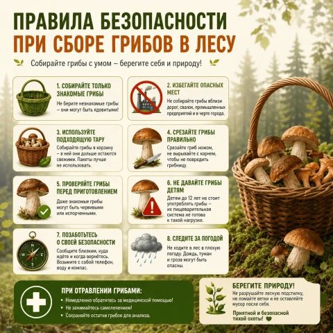 С началом массового сбора дикоросов помните о необходимости соблюдения элементарных правил безопасности