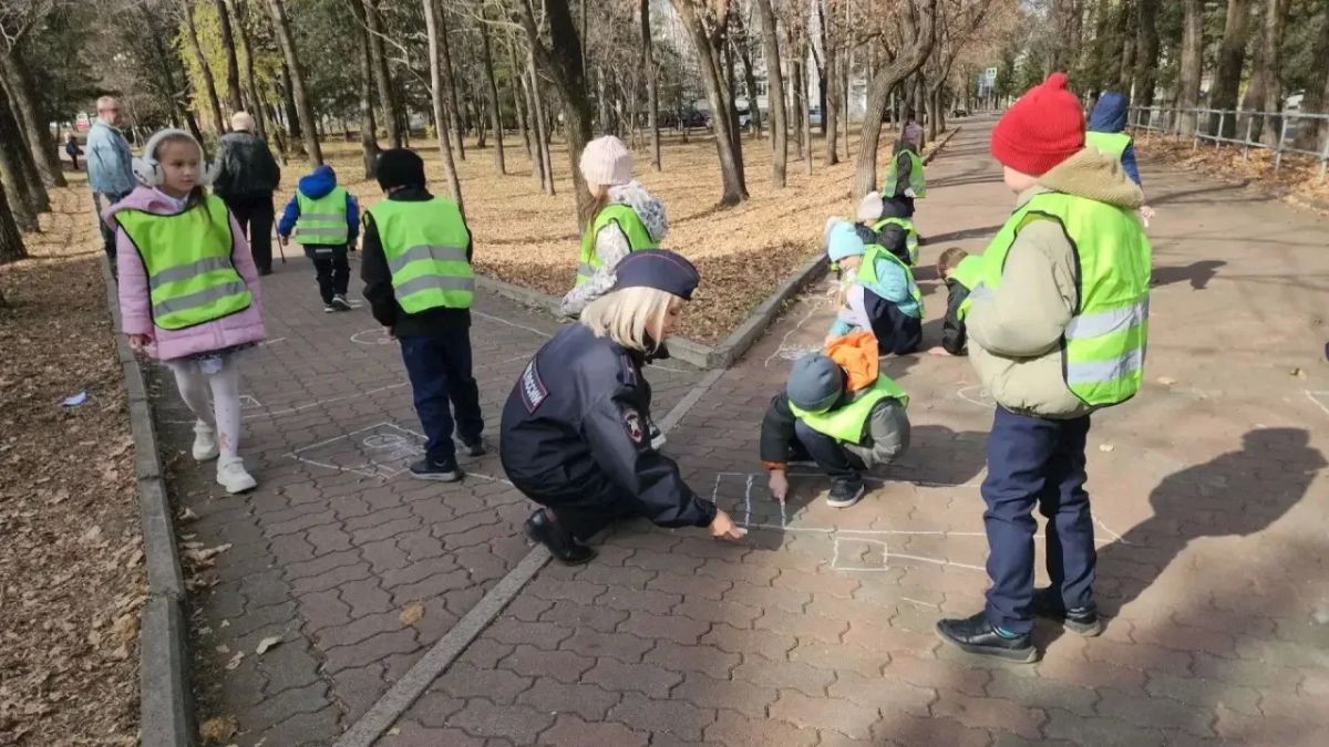 «Безопасный трафарет»: автоинспекторы провели урок дорожной безопасности в гимназии №1 г. Биробиджана «Безопасный трафарет»: автоинспекторы провели урок дорожной безопасности в гимназии №1 г. Биробиджана