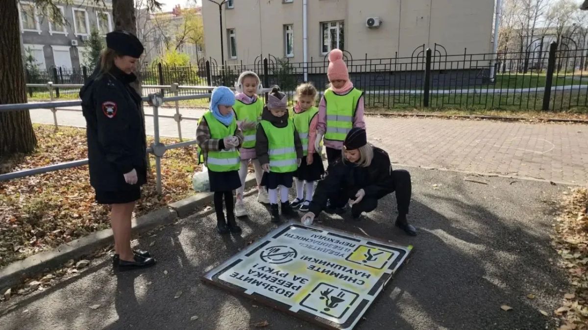 «Безопасный трафарет»: автоинспекторы провели урок дорожной безопасности в гимназии №1 г. Биробиджана «Безопасный трафарет»: автоинспекторы провели урок дорожной безопасности в гимназии №1 г. Биробиджана