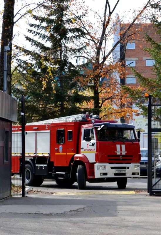 Здание полиции «горело» в Биробиджане