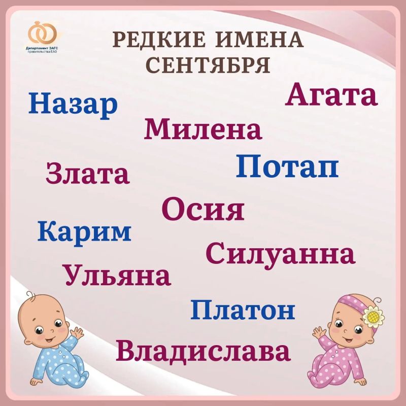 Редкие имена сентября 2026