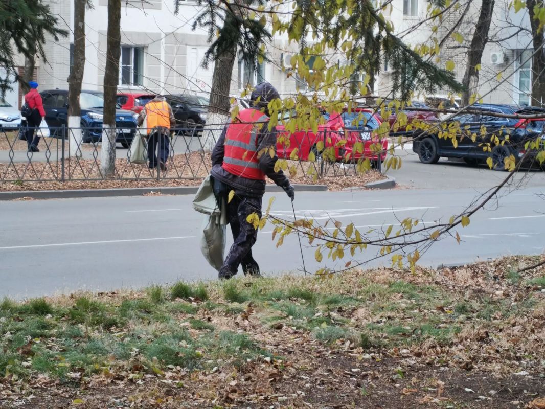 В Биробиджане продолжается ручная уборка