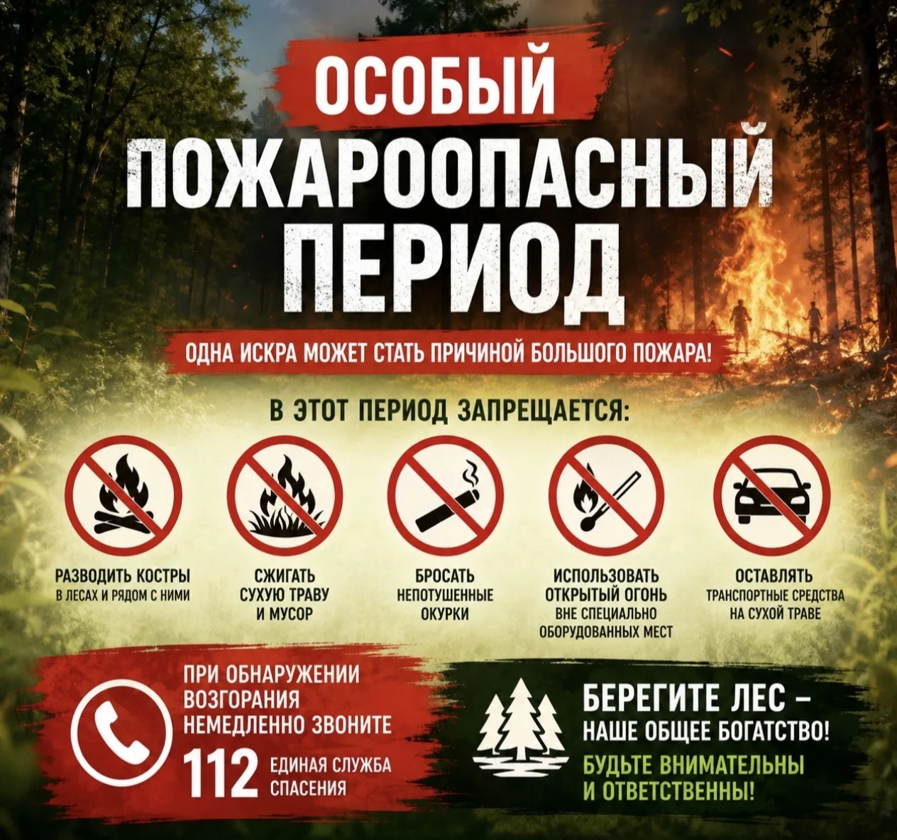 Помните: действует особый пожароопасный период!
